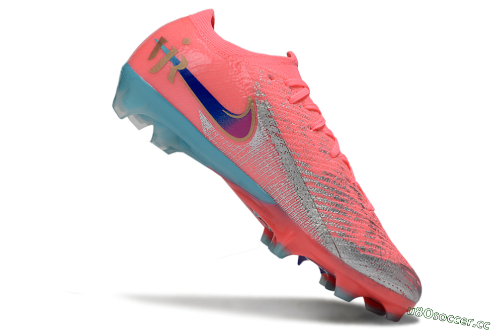 Unisex Nike Air Zoom Mercurial Vapor 16 Elite FG Firm Ground Low-Tops Football Boots - Red/Silver/Blue 5