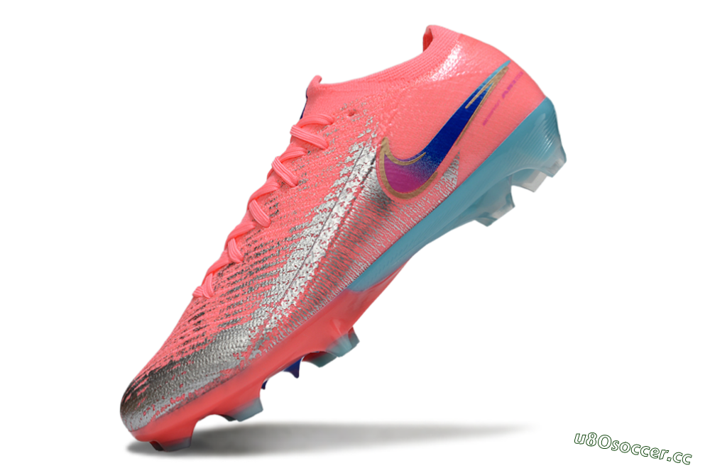 Unisex Nike Air Zoom Mercurial Vapor 16 Elite FG Firm Ground Low-Tops Football Boots - Red/Silver/Blue 6
