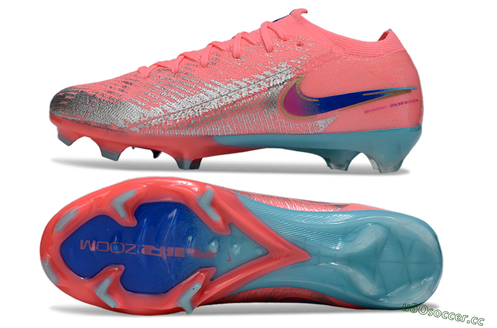 Unisex Nike Air Zoom Mercurial Vapor 16 Elite FG Firm Ground Low-Tops Football Boots - Red/Silver/Blue 1