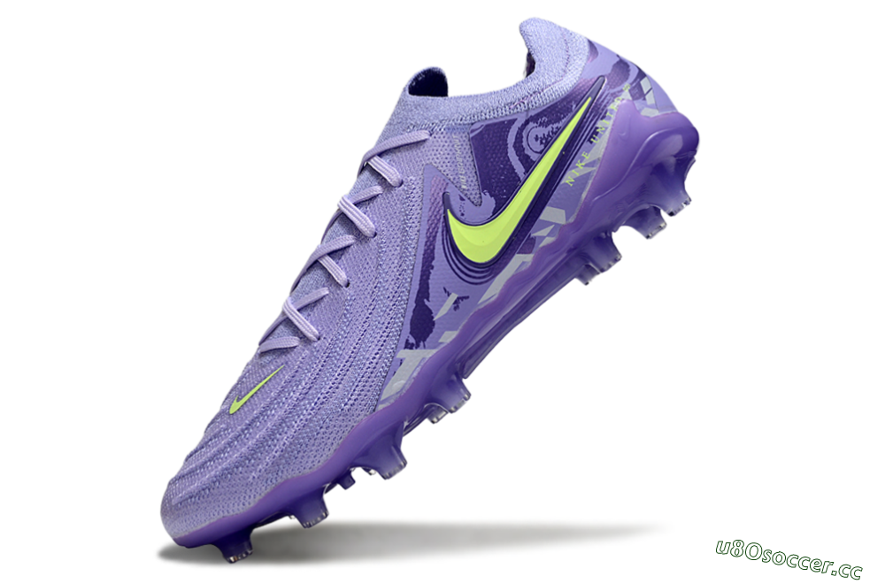 Men's Nike Phantom GX 2 Elite AG Artificial Grass Low-Tops Football Boots - Purple/Yellow 6