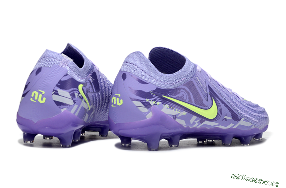 Men's Nike Phantom GX 2 Elite AG Artificial Grass Low-Tops Football Boots - Purple/Yellow 7