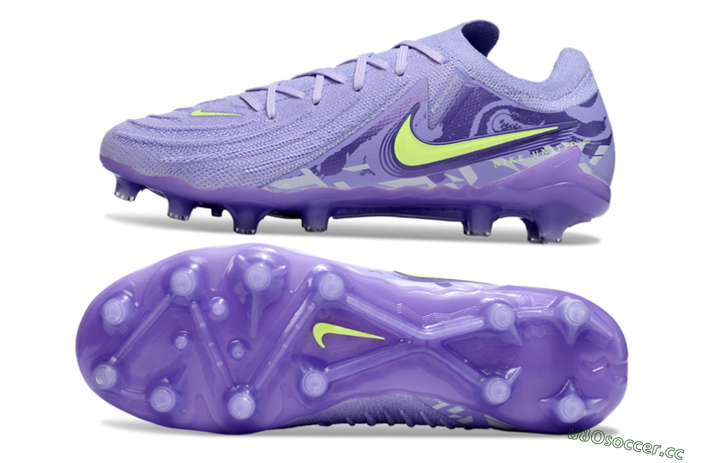 Men's Nike Phantom GX 2 Elite AG Artificial Grass Low-Tops Football Boots - Purple/Yellow 1