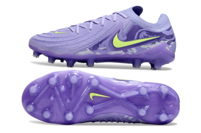 Men's Nike Phantom GX 2 Elite AG Artificial Grass Low-Tops Football Boots - Purple/Yellow
