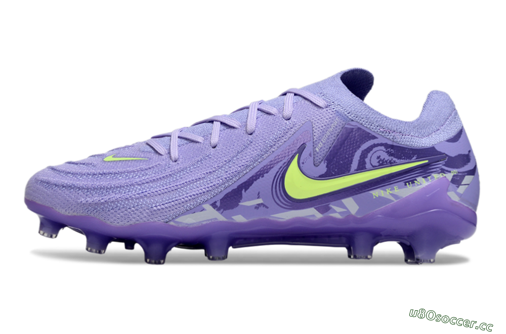Men's Nike Phantom GX 2 Elite AG Artificial Grass Low-Tops Football Boots - Purple/Yellow 0