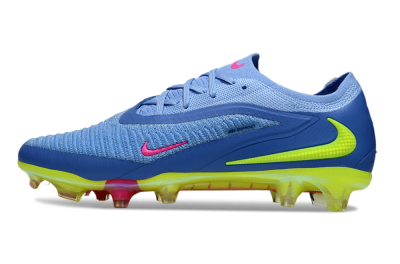 Men's Nike Phantom 6 Elite FG Firm Ground Low-Tops Football Boots - Blue/Pink/Yellow