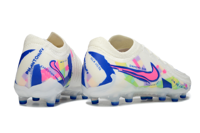 Men's Nike Phantom GX 2 Elite AG Artificial Grass Low-Tops Football Boots - White/Blue/Pink