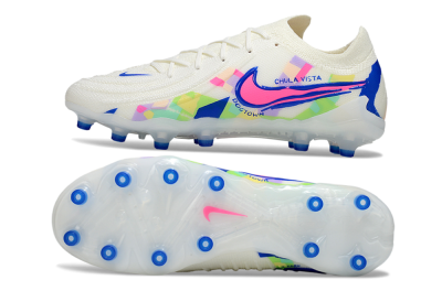 Men's Nike Phantom GX 2 Elite AG Artificial Grass Low-Tops Football Boots - White/Blue/Pink