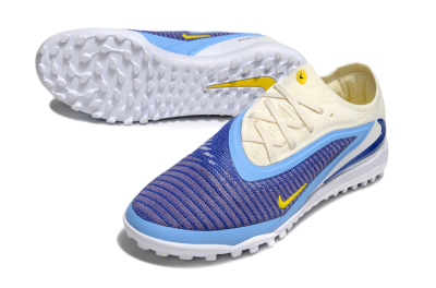 Men's Nike Phantom 6 Elite TF Artificial Turf Low-Tops Football Shoes - Blue/White/Jade