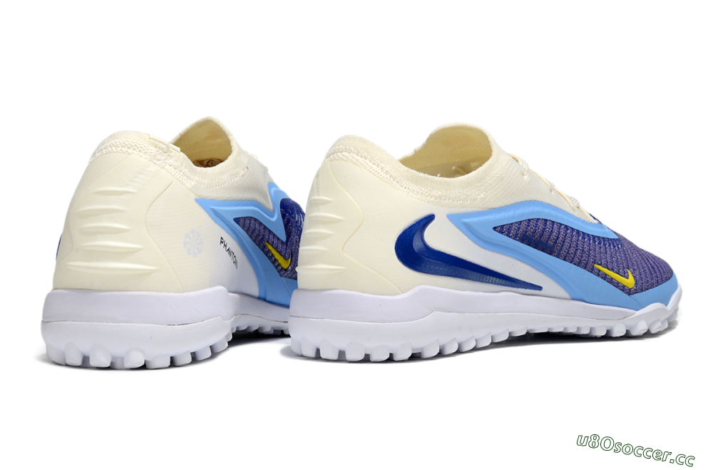 Men's Nike Phantom 6 Elite TF Artificial Turf Low-Tops Football Shoes - Blue/White/Jade 6