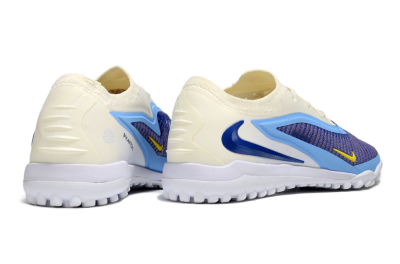 Men's Nike Phantom 6 Elite TF Artificial Turf Low-Tops Football Shoes - Blue/White/Jade