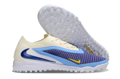 Men's Nike Phantom 6 Elite TF Artificial Turf Low-Tops Football Shoes - Blue/White/Jade