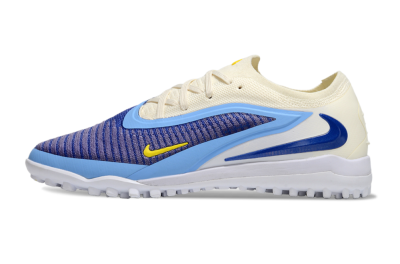 Men's Nike Phantom 6 Elite TF Artificial Turf Low-Tops Football Shoes - Blue/White/Jade