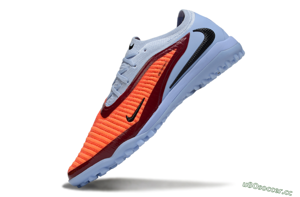 Men's Nike Phantom 6 Elite TF Artificial Turf Low-Tops Football Shoes - Red/Jade/Black 5
