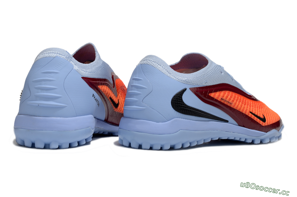 Men's Nike Phantom 6 Elite TF Artificial Turf Low-Tops Football Shoes - Red/Jade/Black 6