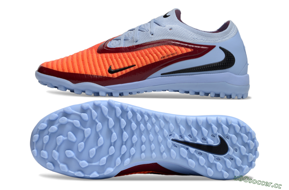 Men's Nike Phantom 6 Elite TF Artificial Turf Low-Tops Football Shoes - Red/Jade/Black 1