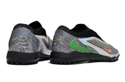 Men's Nike Phantom 6 Elite TF Artificial Turf Low-Tops Football Shoes - Grey/Silver/Black