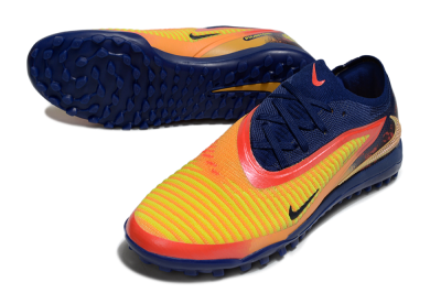 Men's Nike Phantom 6 Elite TF Artificial Turf Low-Tops Football Shoes - Yellow/Red/Blue