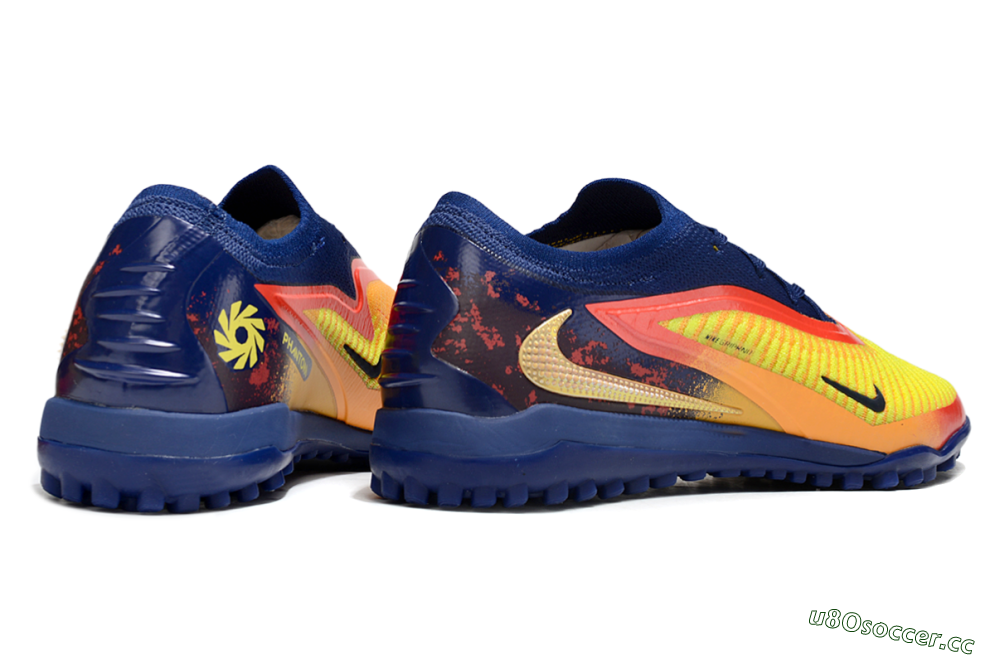 Men's Nike Phantom 6 Elite TF Artificial Turf Low-Tops Football Shoes - Yellow/Red/Blue 6