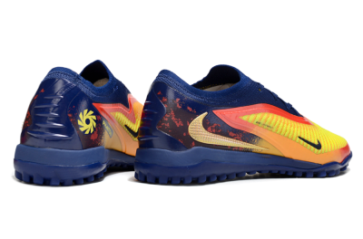 Men's Nike Phantom 6 Elite TF Artificial Turf Low-Tops Football Shoes - Yellow/Red/Blue