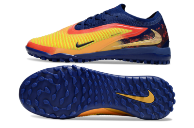 Men's Nike Phantom 6 Elite TF Artificial Turf Low-Tops Football Shoes - Yellow/Red/Blue