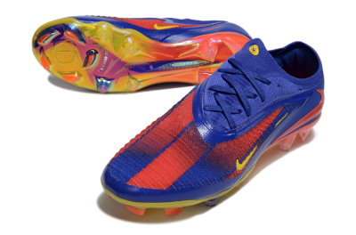 Men's Nike Phantom 6 Elite FG Firm Ground Low-Tops Football Boots - Blue/Red/Yellow