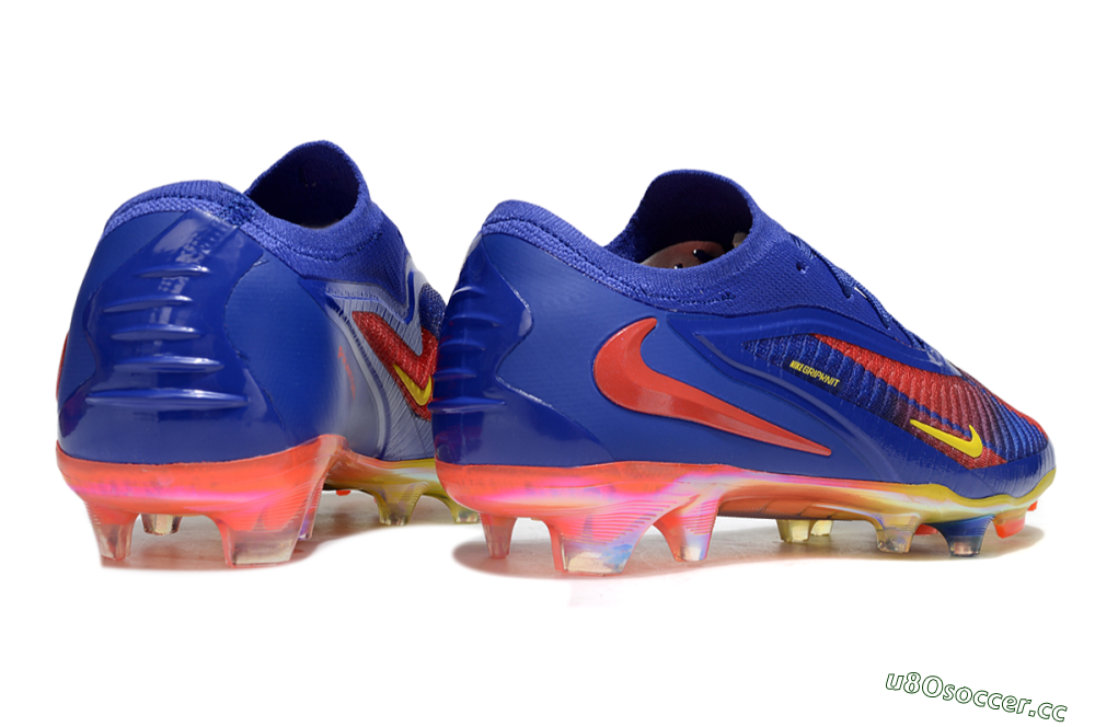 Men's Nike Phantom 6 Elite FG Firm Ground Low-Tops Football Boots - Blue/Red/Yellow 6