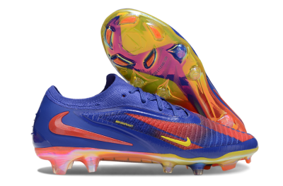 Men's Nike Phantom 6 Elite FG Firm Ground Low-Tops Football Boots - Blue/Red/Yellow
