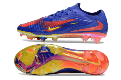 Men's Nike Phantom 6 Elite FG Firm Ground Low-Tops Football Boots - Blue/Red/Yellow