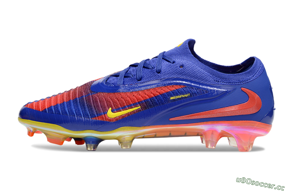 Men's Nike Phantom 6 Elite FG Firm Ground Low-Tops Football Boots - Blue/Red/Yellow 0