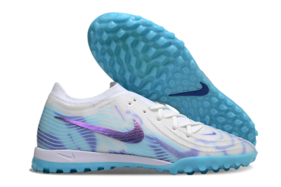 Men's Nike Phantom GX 2 Elite TF Artificial Turf Low-Tops Football Shoes - White/Purple/Jade