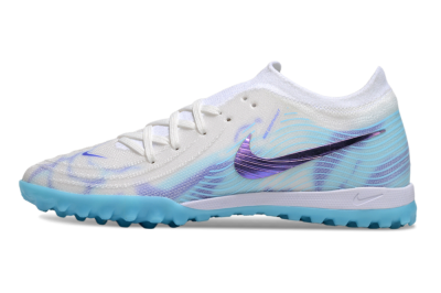 Men's Nike Phantom GX 2 Elite TF Artificial Turf Low-Tops Football Shoes - White/Purple/Jade