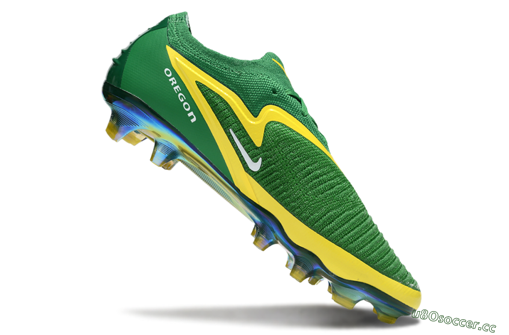 Men's Nike Phantom 6 Elite FG Firm Ground Low-Tops Football Boots - Green/Yellow/Black 4