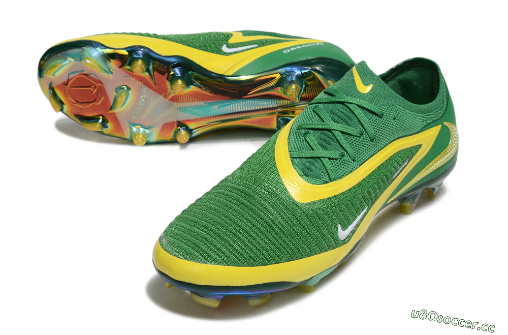 Men's Nike Phantom 6 Elite FG Firm Ground Low-Tops Football Boots - Green/Yellow/Black 3