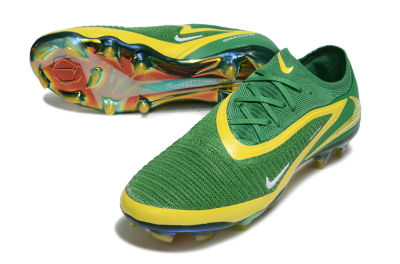 Men's Nike Phantom 6 Elite FG Firm Ground Low-Tops Football Boots - Green/Yellow/Black
