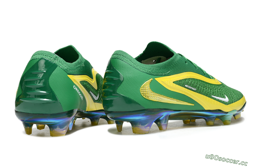 Men's Nike Phantom 6 Elite FG Firm Ground Low-Tops Football Boots - Green/Yellow/Black 6