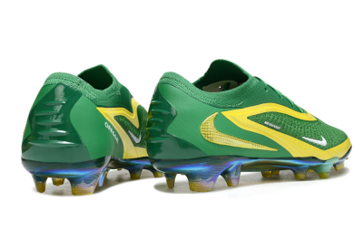 Men's Nike Phantom 6 Elite FG Firm Ground Low-Tops Football Boots - Green/Yellow/Black