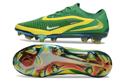 Men's Nike Phantom 6 Elite FG Firm Ground Low-Tops Football Boots - Green/Yellow/Black