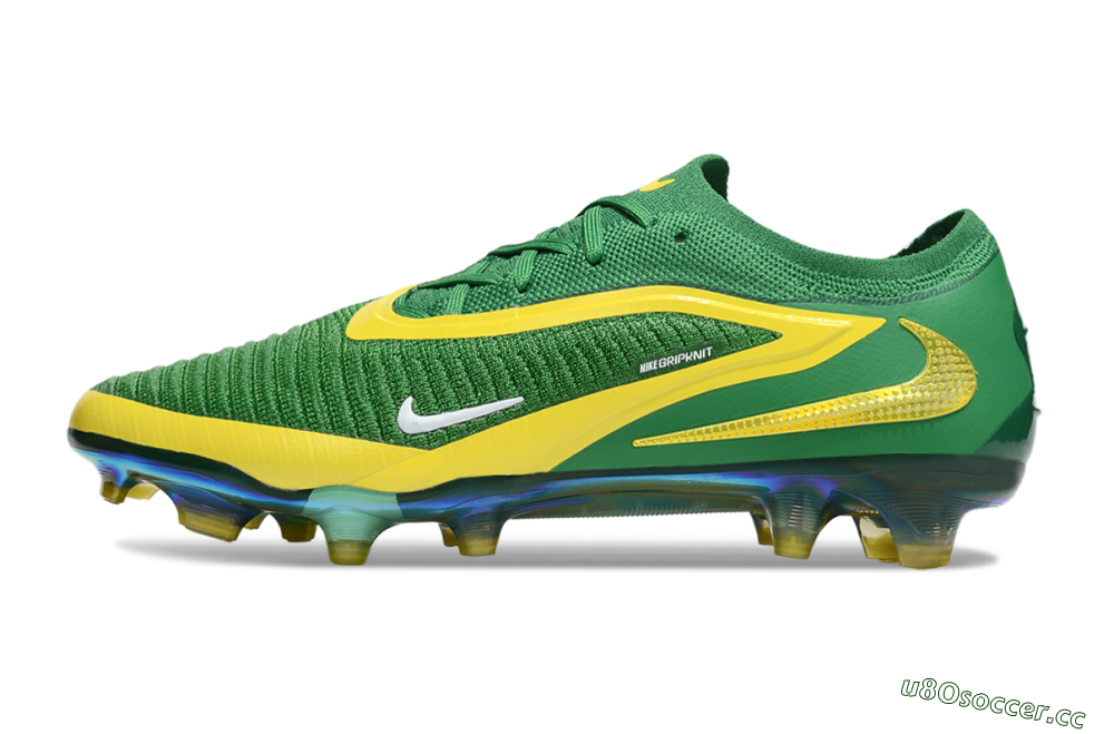 Men's Nike Phantom 6 Elite FG Firm Ground Low-Tops Football Boots - Green/Yellow/Black 0