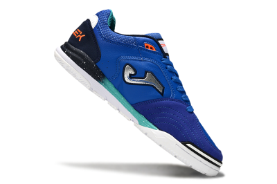 Men's Joma Top Flex IC Indoor & Futsal Low-Tops Football Shoes - Blue/Silver/Black