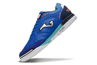 Men's Joma Top Flex IC Indoor & Futsal Low-Tops Football Shoes - Blue/Silver/Black