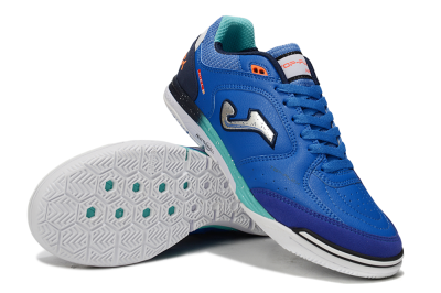 Men's Joma Top Flex IC Indoor & Futsal Low-Tops Football Shoes - Blue/Silver/Black