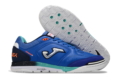 Men's Joma Top Flex IC Indoor & Futsal Low-Tops Football Shoes - Blue/Silver/Black