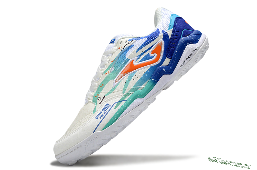 Men's Joma Top Flex TF Artificial Turf Low-Tops Football Shoes - Black/Red/Blue 5