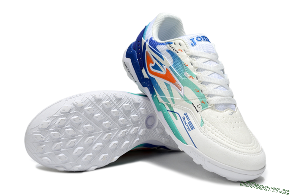 Men's Joma Top Flex TF Artificial Turf Low-Tops Football Shoes - Black/Red/Blue 3