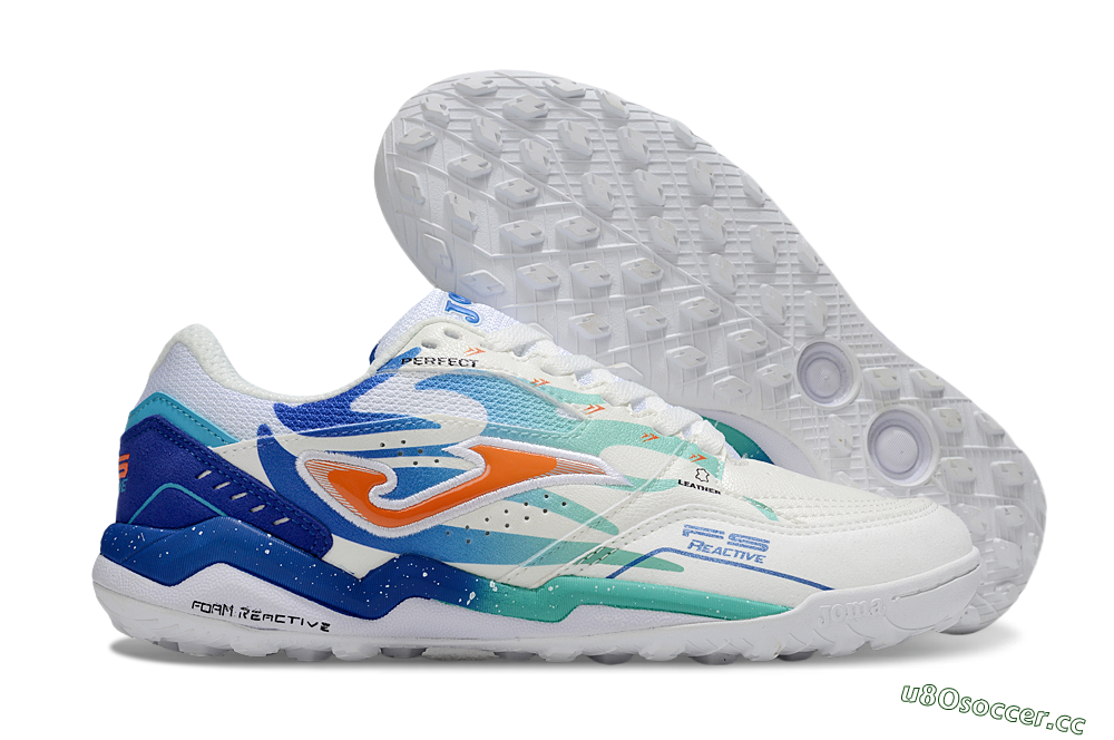 Men's Joma Top Flex TF Artificial Turf Low-Tops Football Shoes - Black/Red/Blue 2