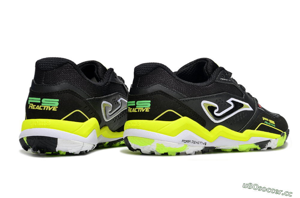 Men's Joma Top Flex TF Artificial Turf Low-Tops Football Shoes - Black/White/Yellow 6