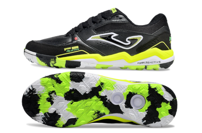 Men's Joma Top Flex TF Artificial Turf Low-Tops Football Shoes - Black/White/Yellow