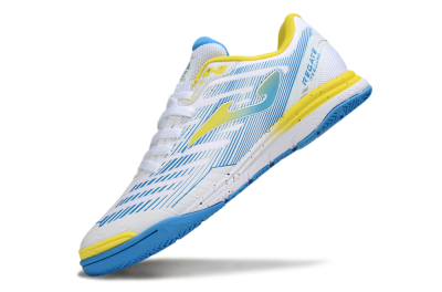 Men's Joma Top Flex IC Indoor & Futsal Low-Tops Football Shoes - White/Blue/Yellow