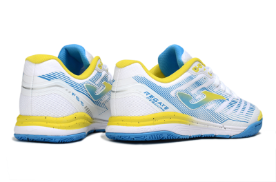 Men's Joma Top Flex IC Indoor & Futsal Low-Tops Football Shoes - White/Blue/Yellow
