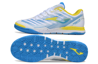 Men's Joma Top Flex IC Indoor & Futsal Low-Tops Football Shoes - White/Blue/Yellow